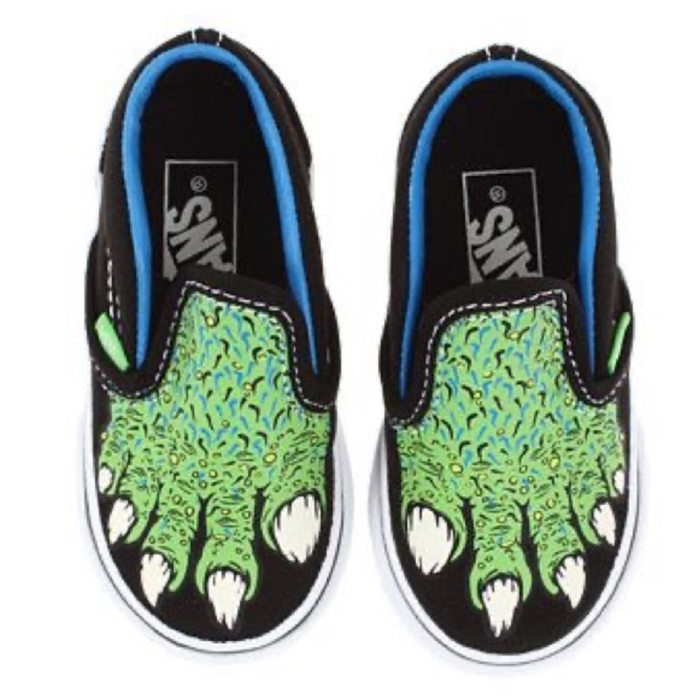 VANS glow in the dark toddler boys monster feet